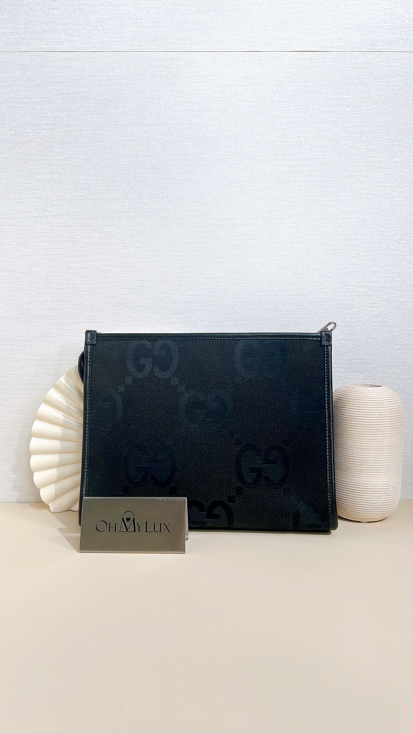 Gucci Monogram GG Jumbo Pouch