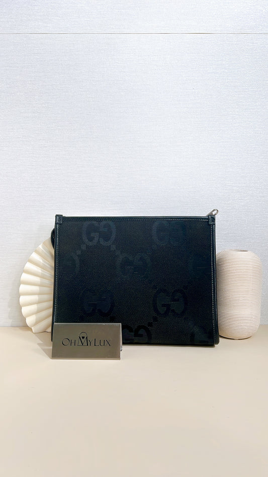 Gucci Monogram GG Jumbo Pouch