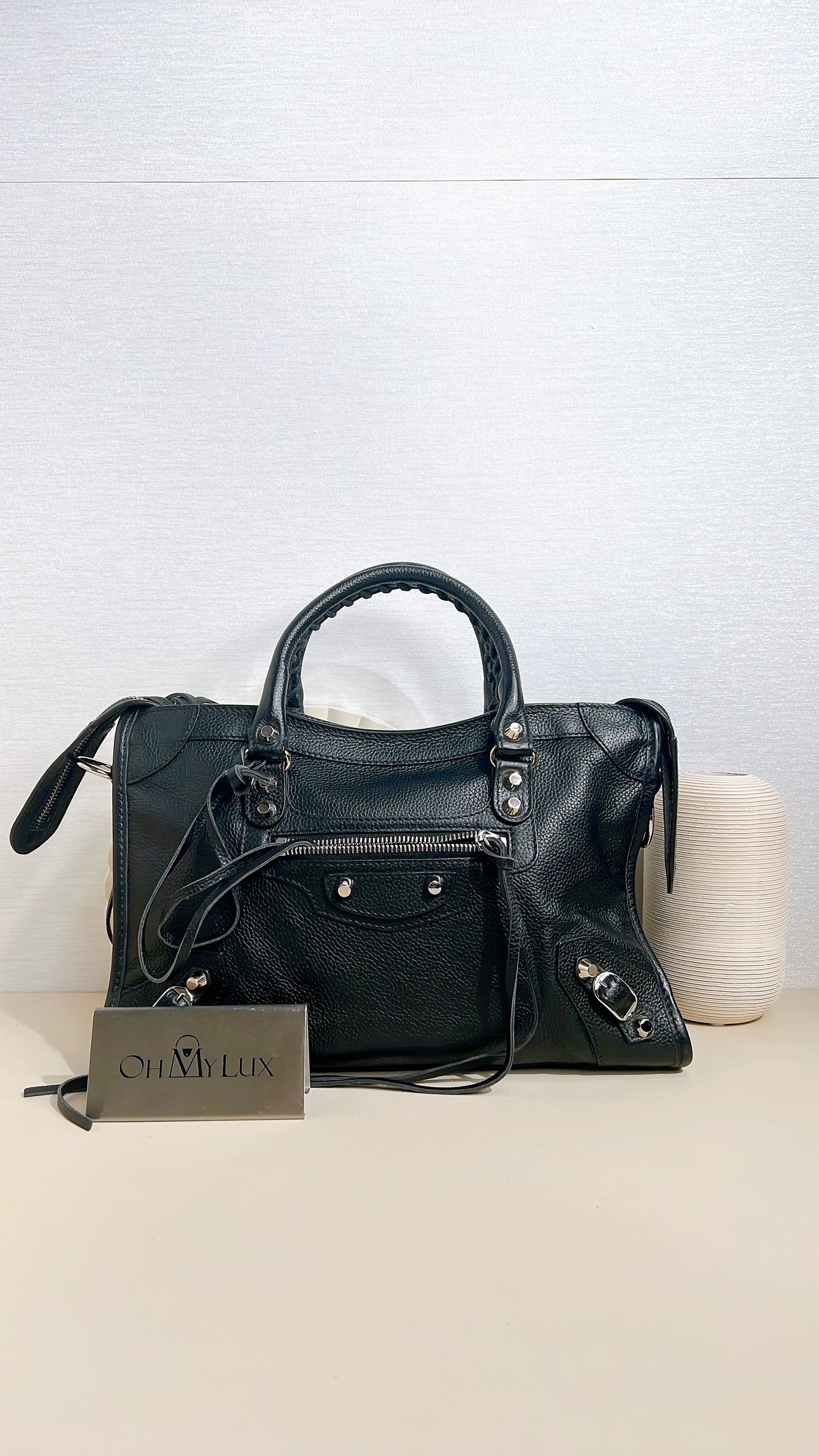 Balenciaga Classic City Small in Black Grained Calfskin