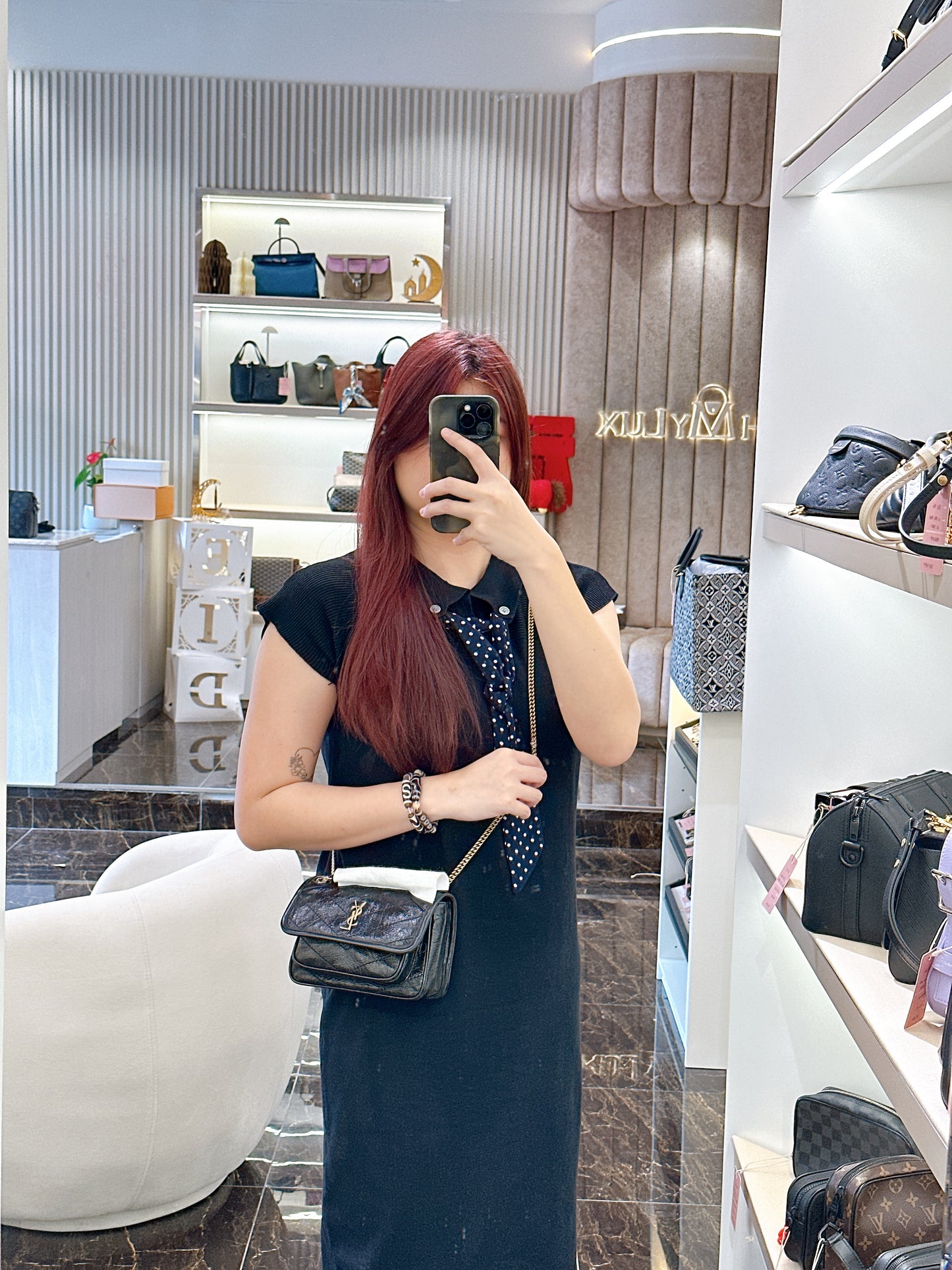YSL Niki Mini in Black