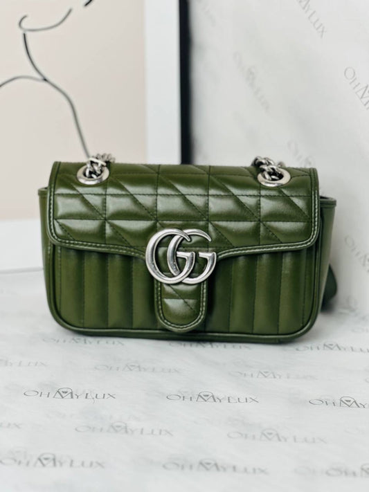 Gucci Marmont Mini In Army Green