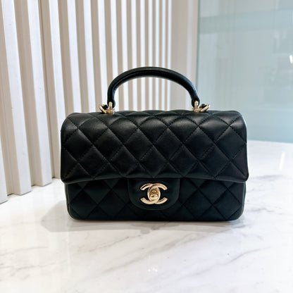 Chanel Mini Flap Top Handle Lambskin