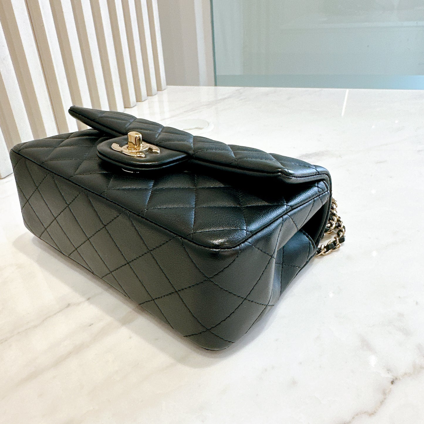 Chanel Mini Flap Top Handle Lambskin