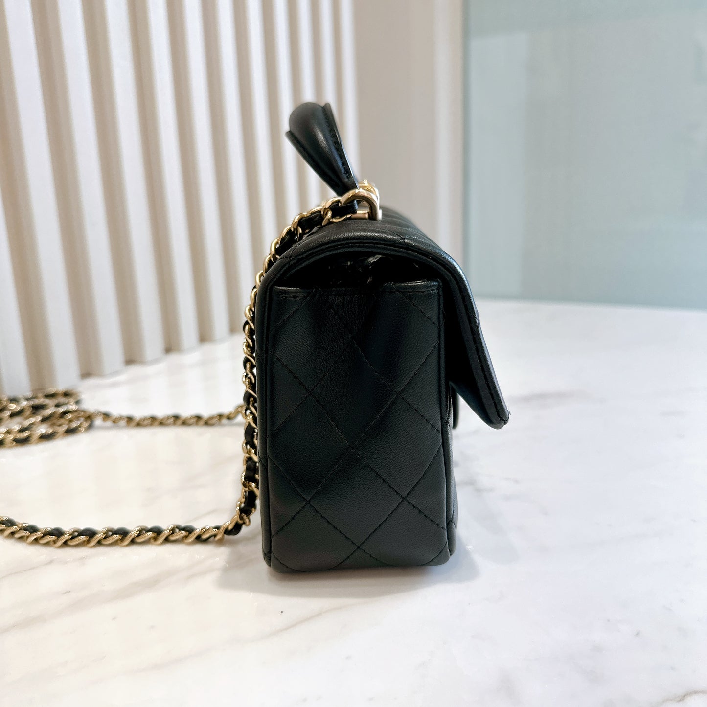 Chanel Mini Flap Top Handle Lambskin