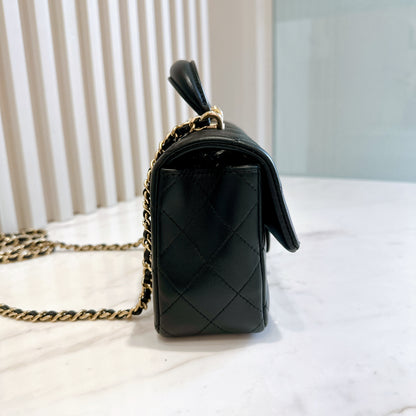 Chanel Mini Flap Top Handle Lambskin