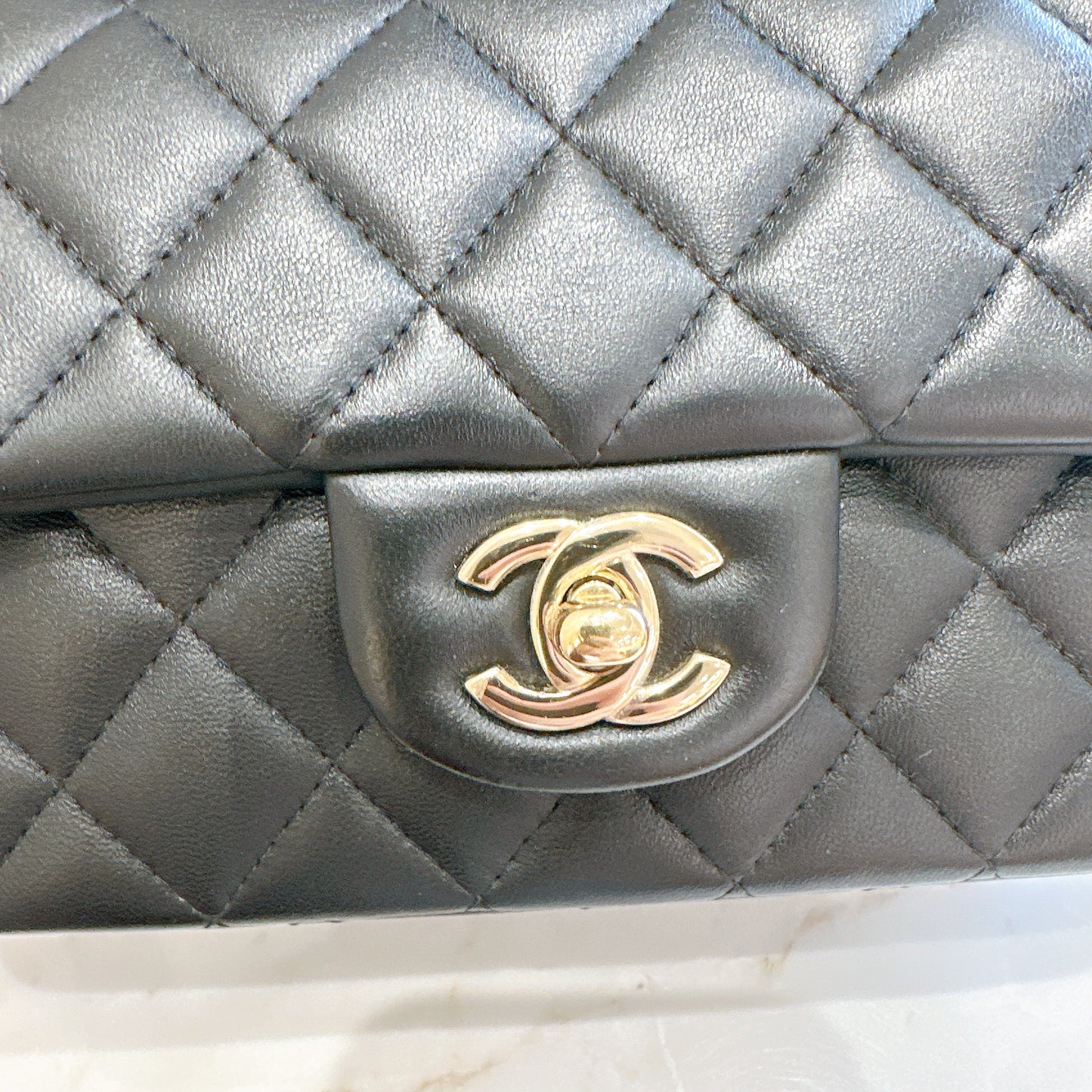 Chanel Mini Flap Top Handle Lambskin