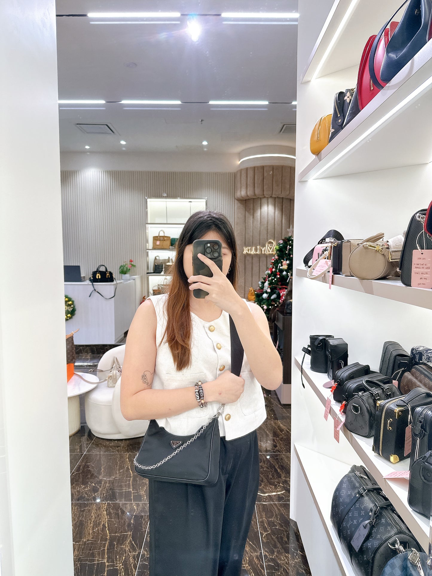 Prada Hobo 3 in 1 in Black