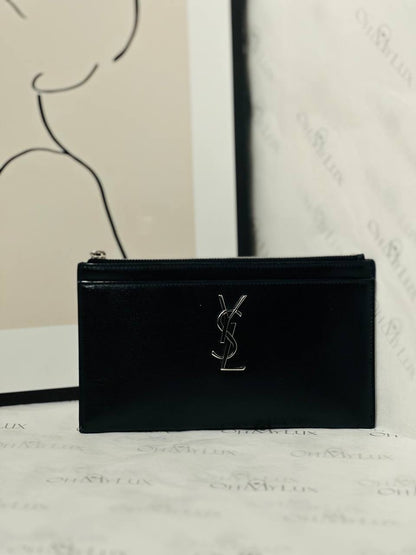 YSL Monogram Bill Pouch in Smooth Calfskin