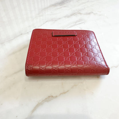 Gucci Guccisima Compact Wallet in Red