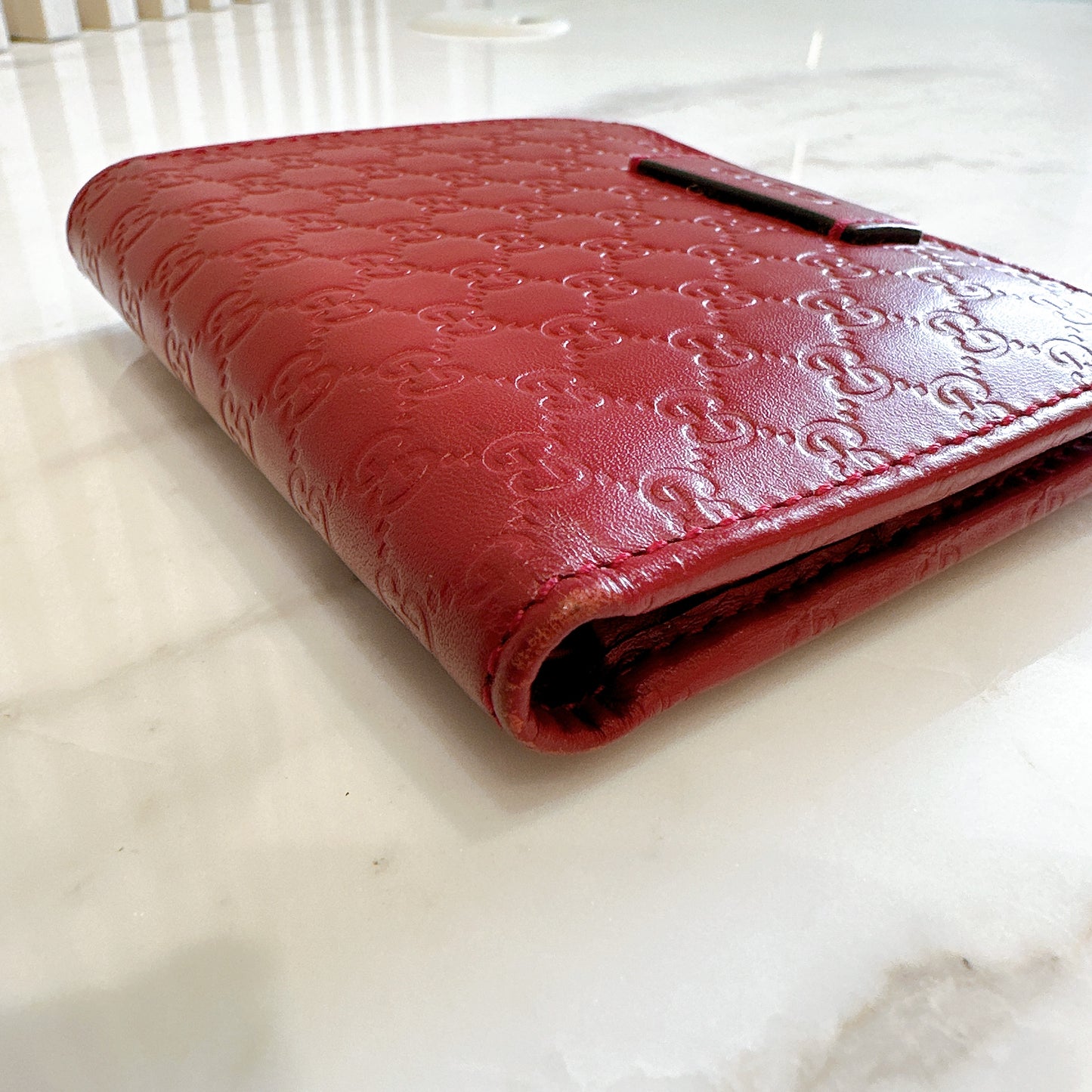 Gucci Guccisima Compact Wallet in Red