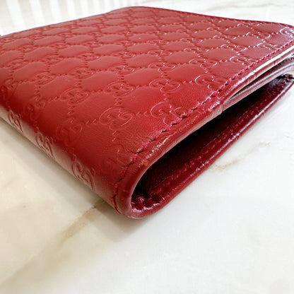 Gucci Guccisima Compact Wallet in Red