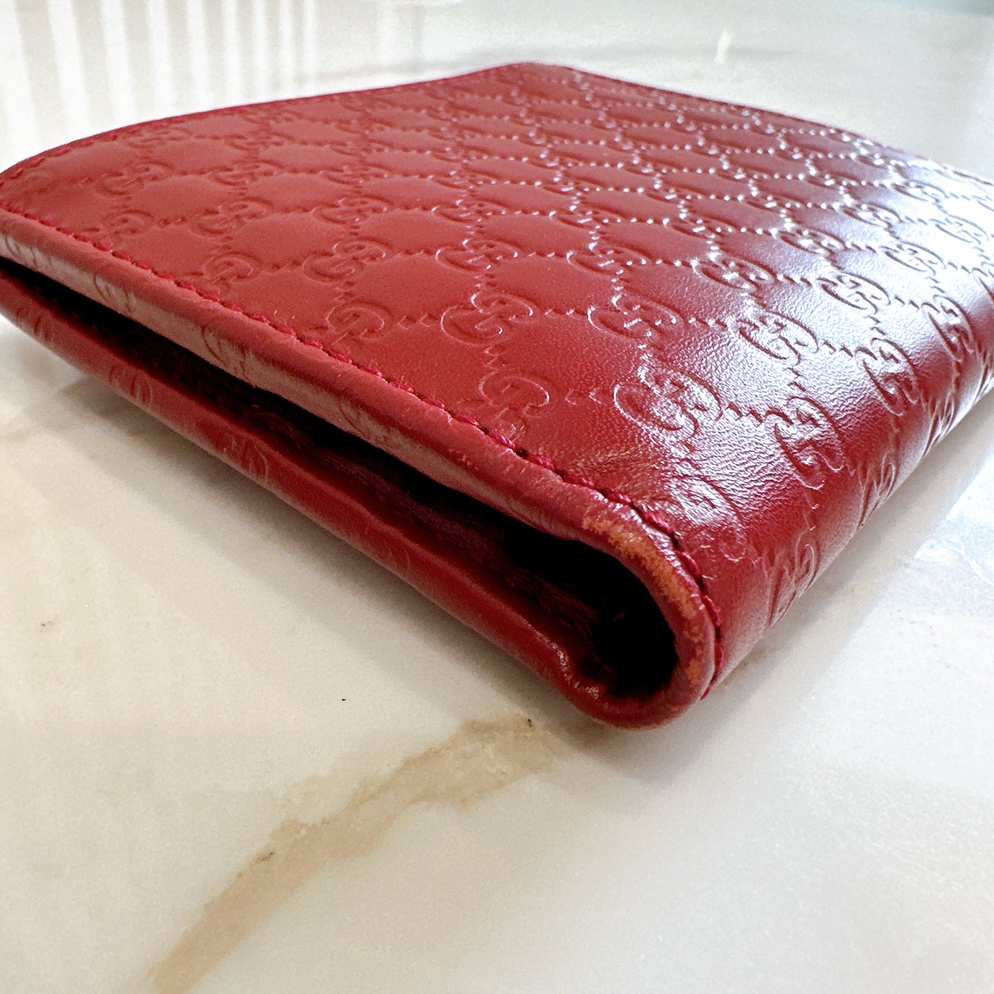 Gucci Guccisima Compact Wallet in Red