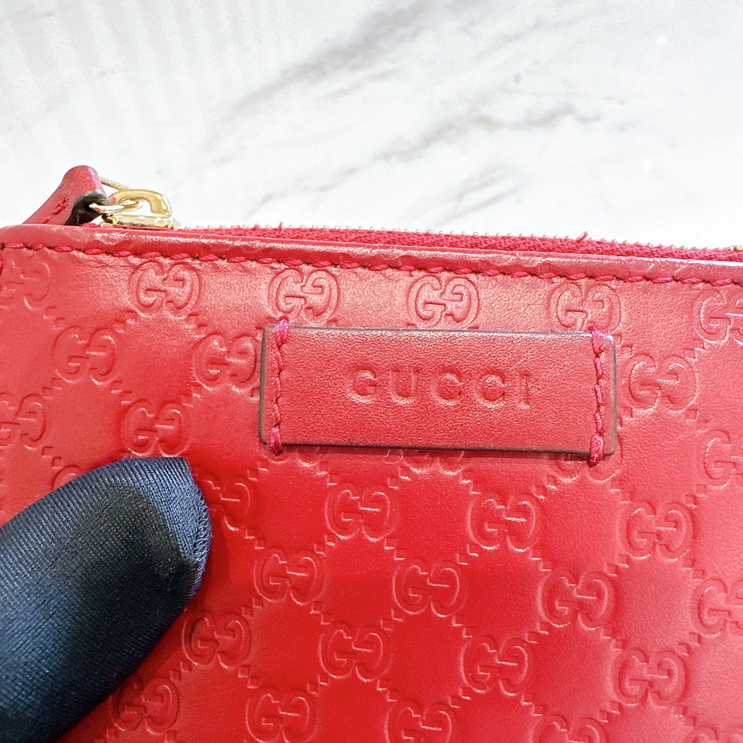Gucci Guccisima Compact Wallet in Red