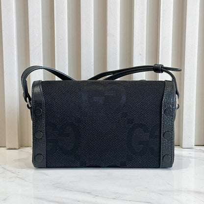 Gucci Mini Horsebit 1955 GG Jumbo in Black
