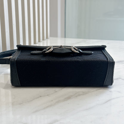 Gucci Mini Horsebit 1955 GG Jumbo in Black