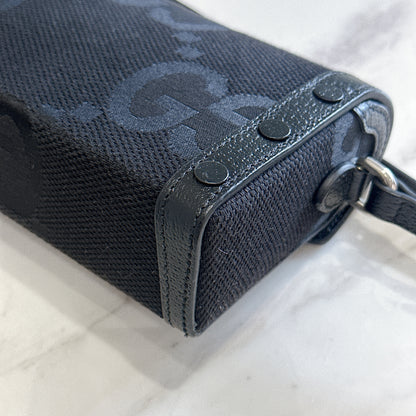 Gucci Mini Horsebit 1955 GG Jumbo in Black