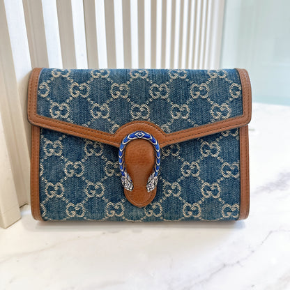 Gucci Dionysus Wallet On Chain in Denim