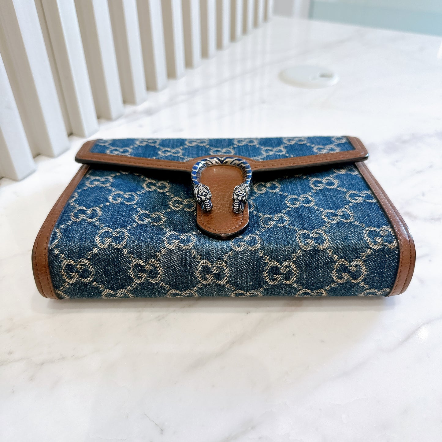 Gucci Dionysus Wallet On Chain in Denim