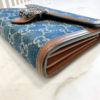 Gucci Dionysus Wallet On Chain in Denim