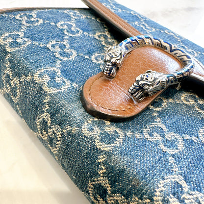 Gucci Dionysus Wallet On Chain in Denim