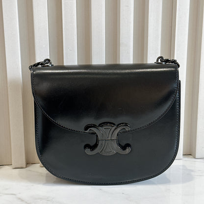 Celine Teen Becase Chain Bag in Black