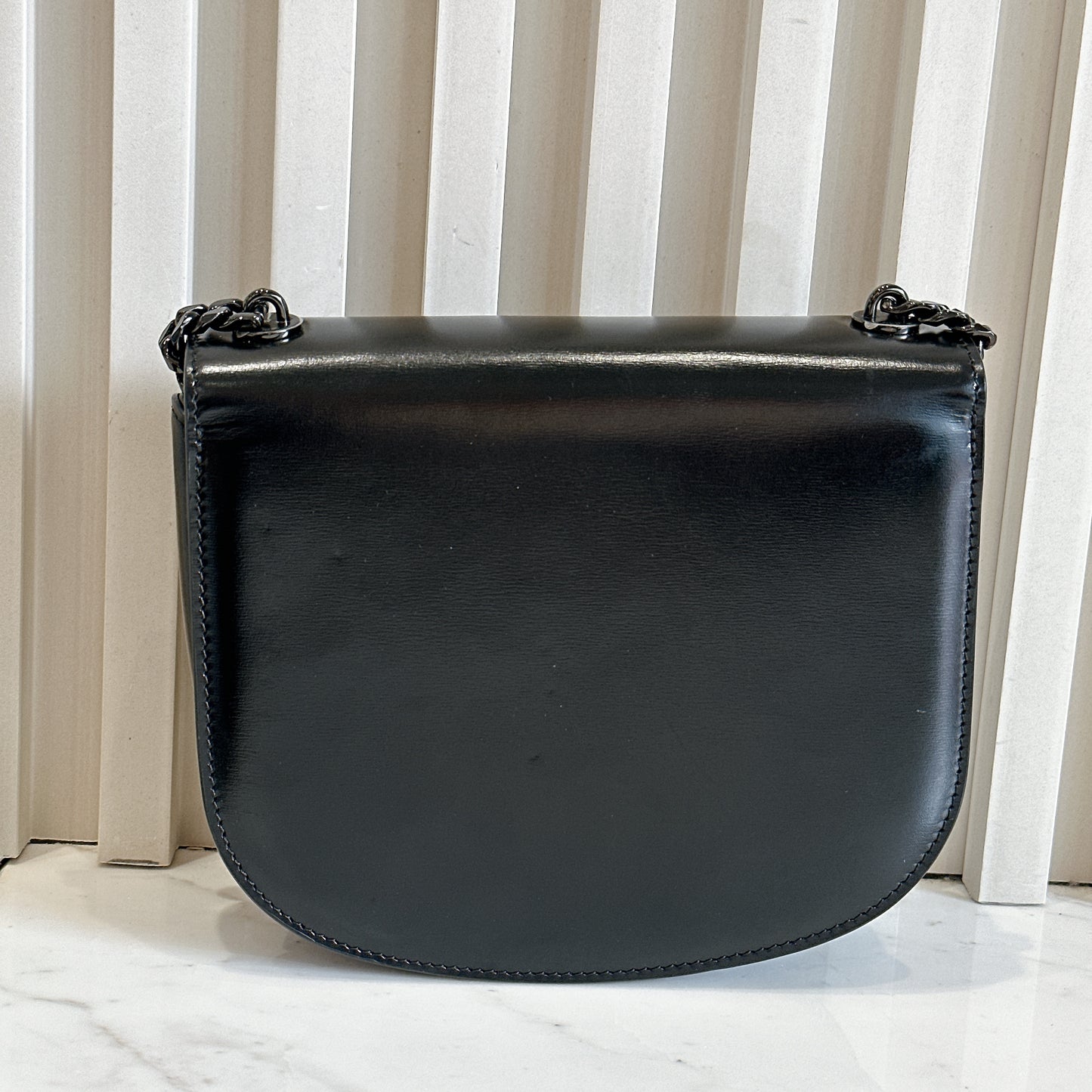 Celine Teen Becase Chain Bag in Black