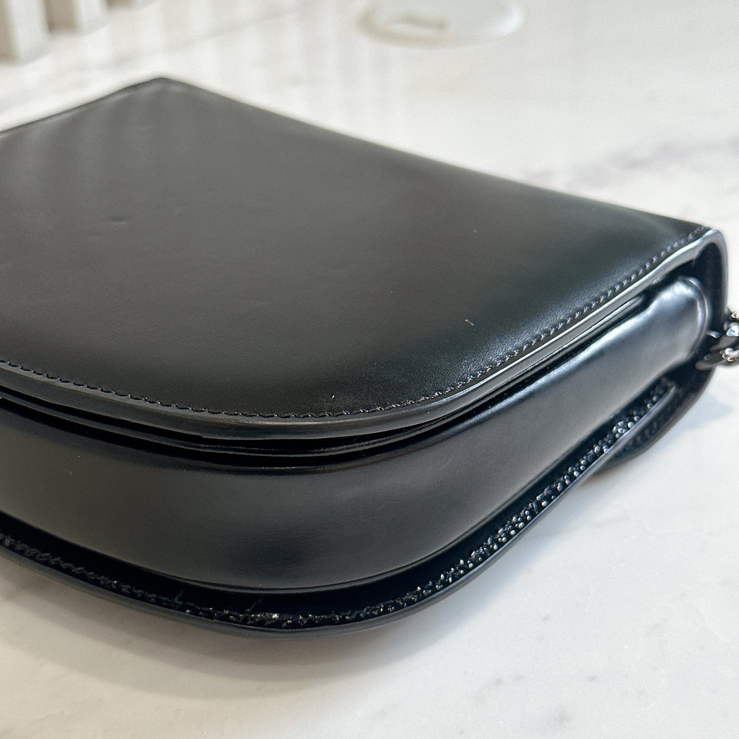 Celine Teen Becase Chain Bag in Black