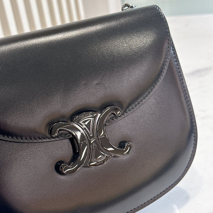 Celine Teen Becase Chain Bag in Black