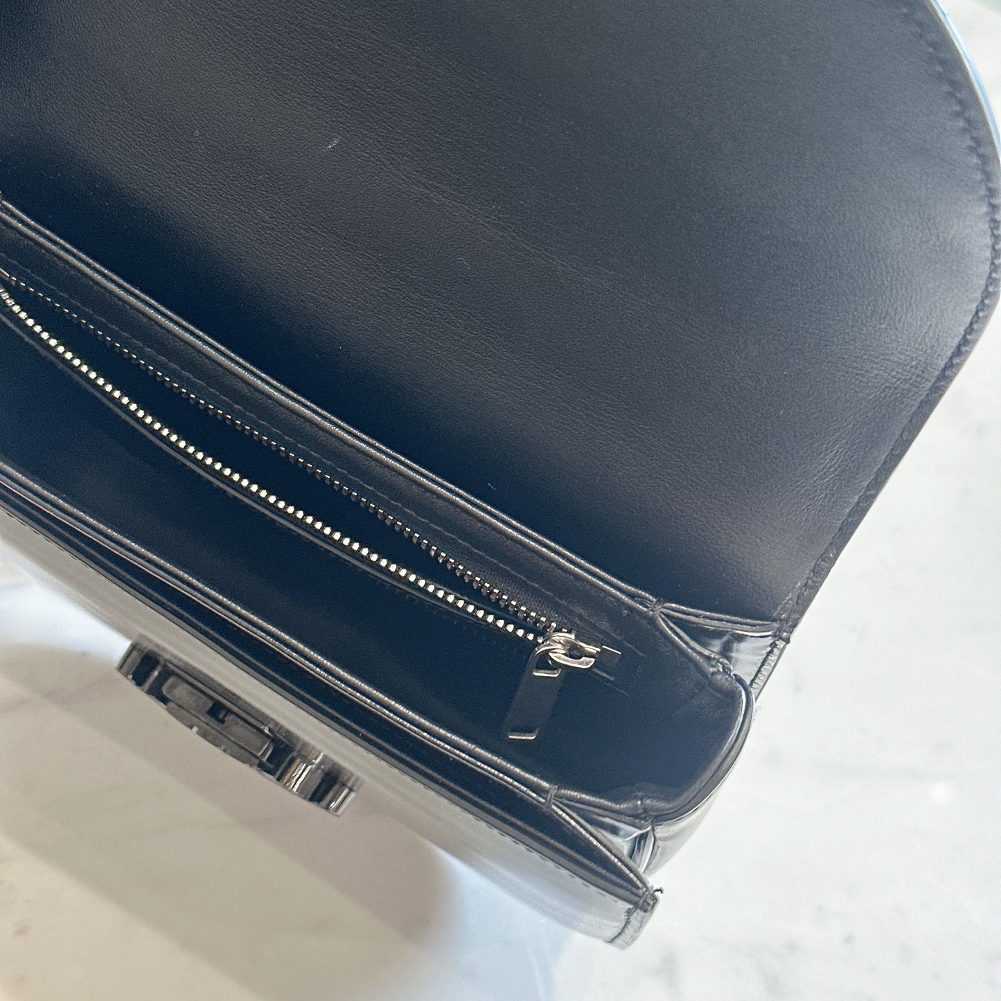 Celine Teen Becase Chain Bag in Black