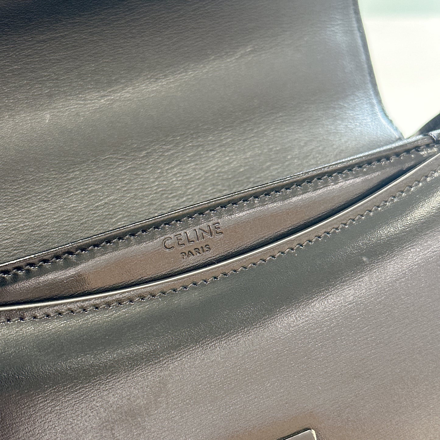 Celine Teen Becase Chain Bag in Black