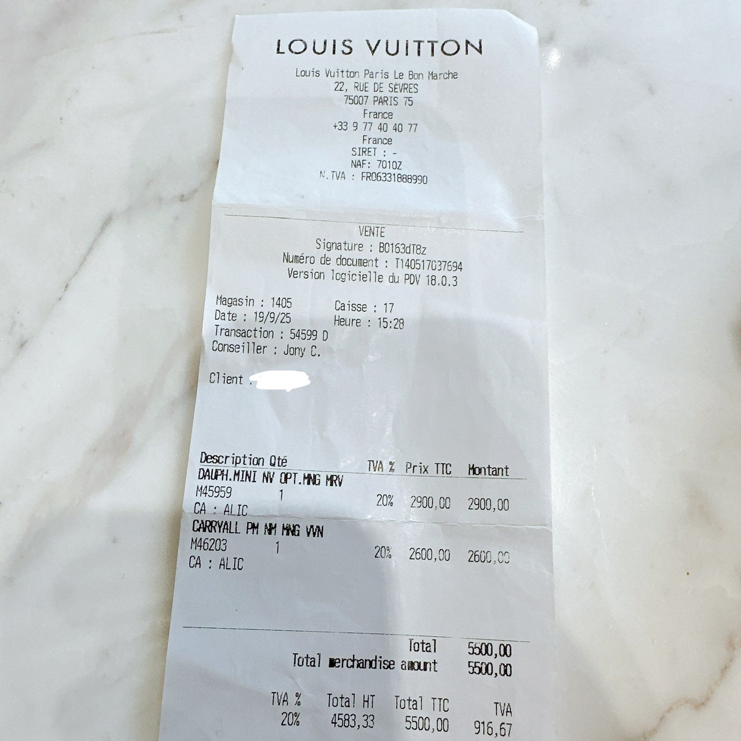 LV Monogram Reverse Dauphine Mini