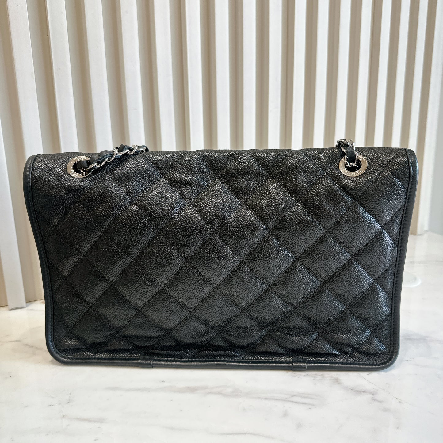 Chanel Quilted Medium French Reviera in Black SHW