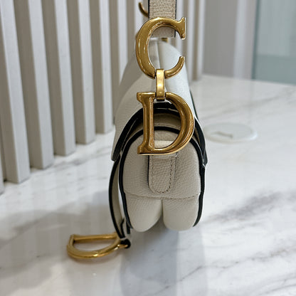 Dior Saddle Mini in White