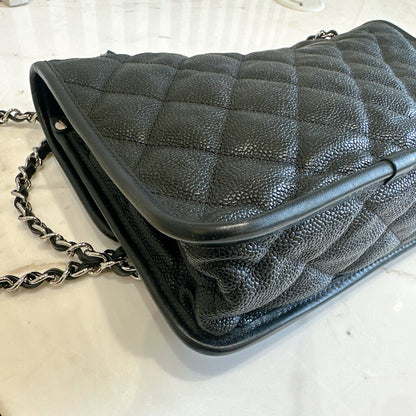 Chanel Quilted Medium French Reviera in Black SHW