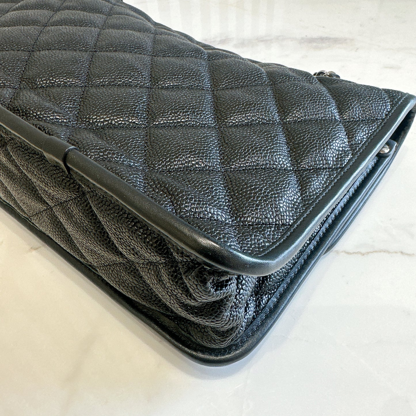 Chanel Quilted Medium French Reviera in Black SHW