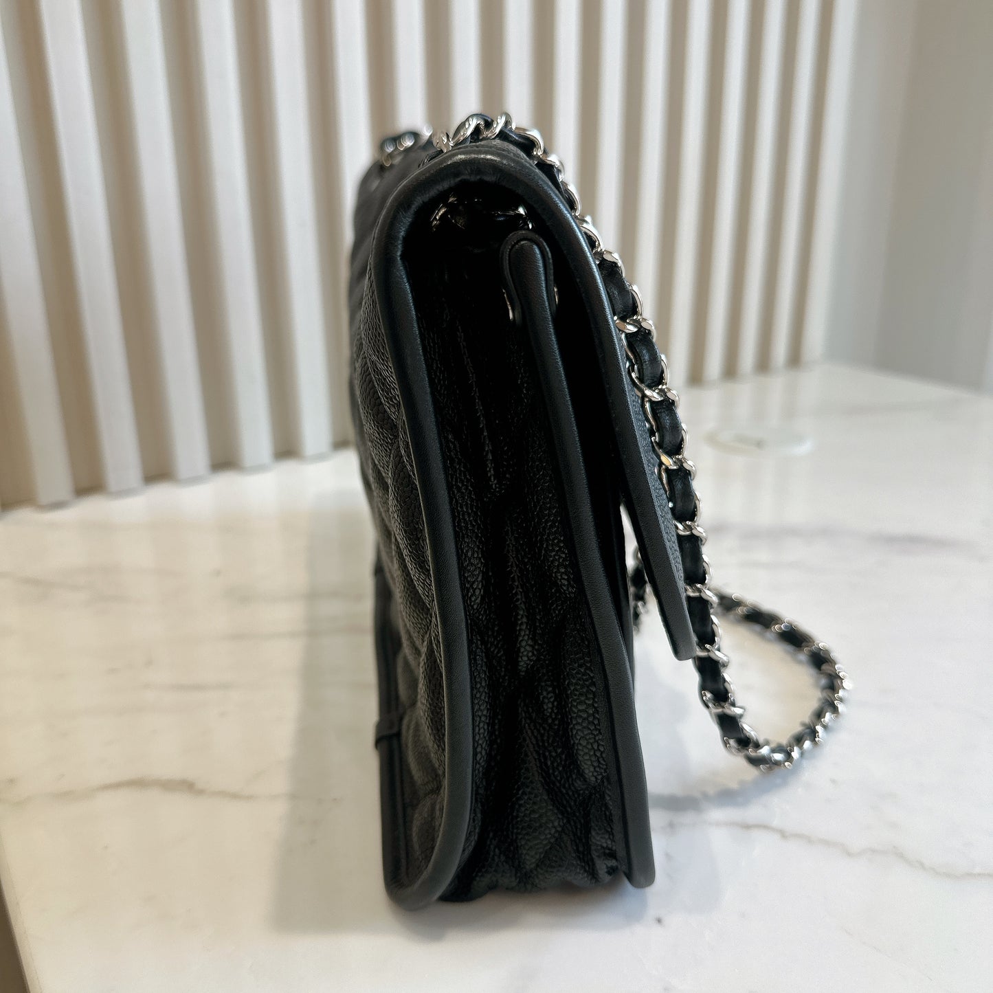 Chanel Quilted Medium French Reviera in Black SHW