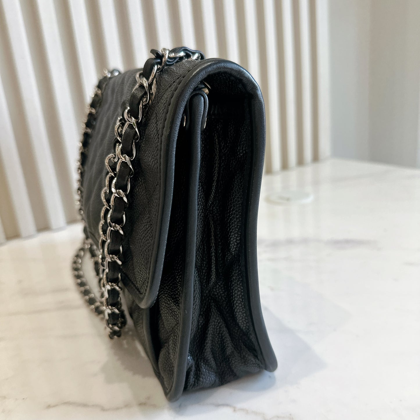 Chanel Quilted Medium French Reviera in Black SHW