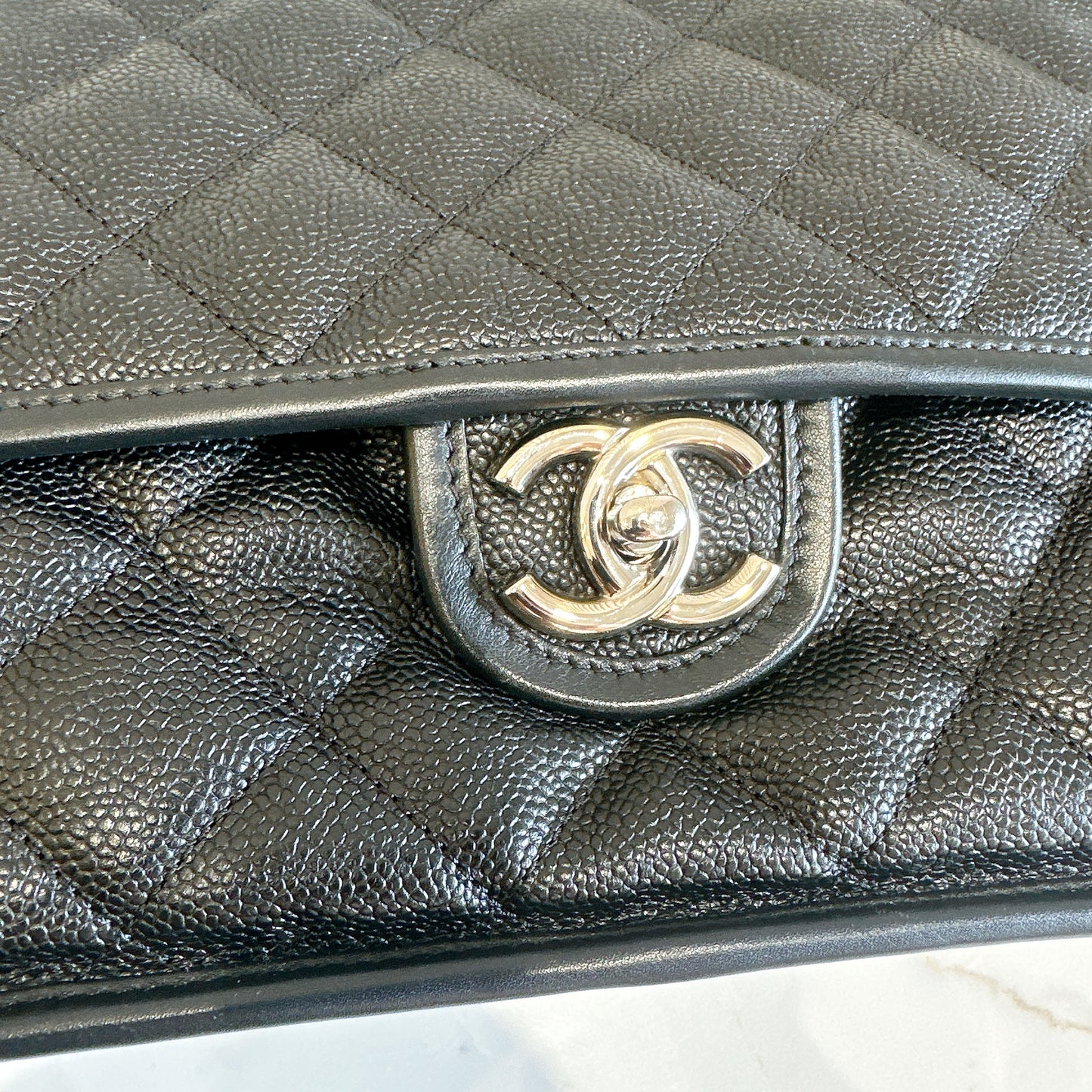 Chanel Quilted Medium French Reviera in Black SHW