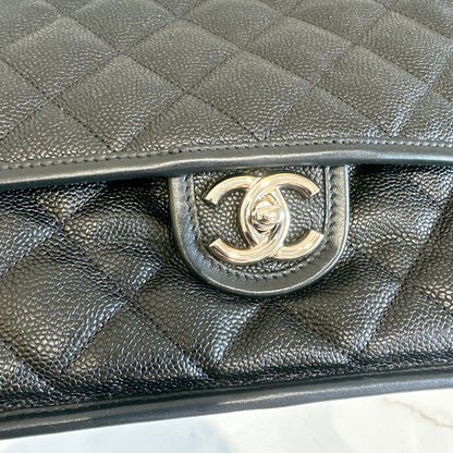 Chanel Quilted Medium French Reviera in Black SHW