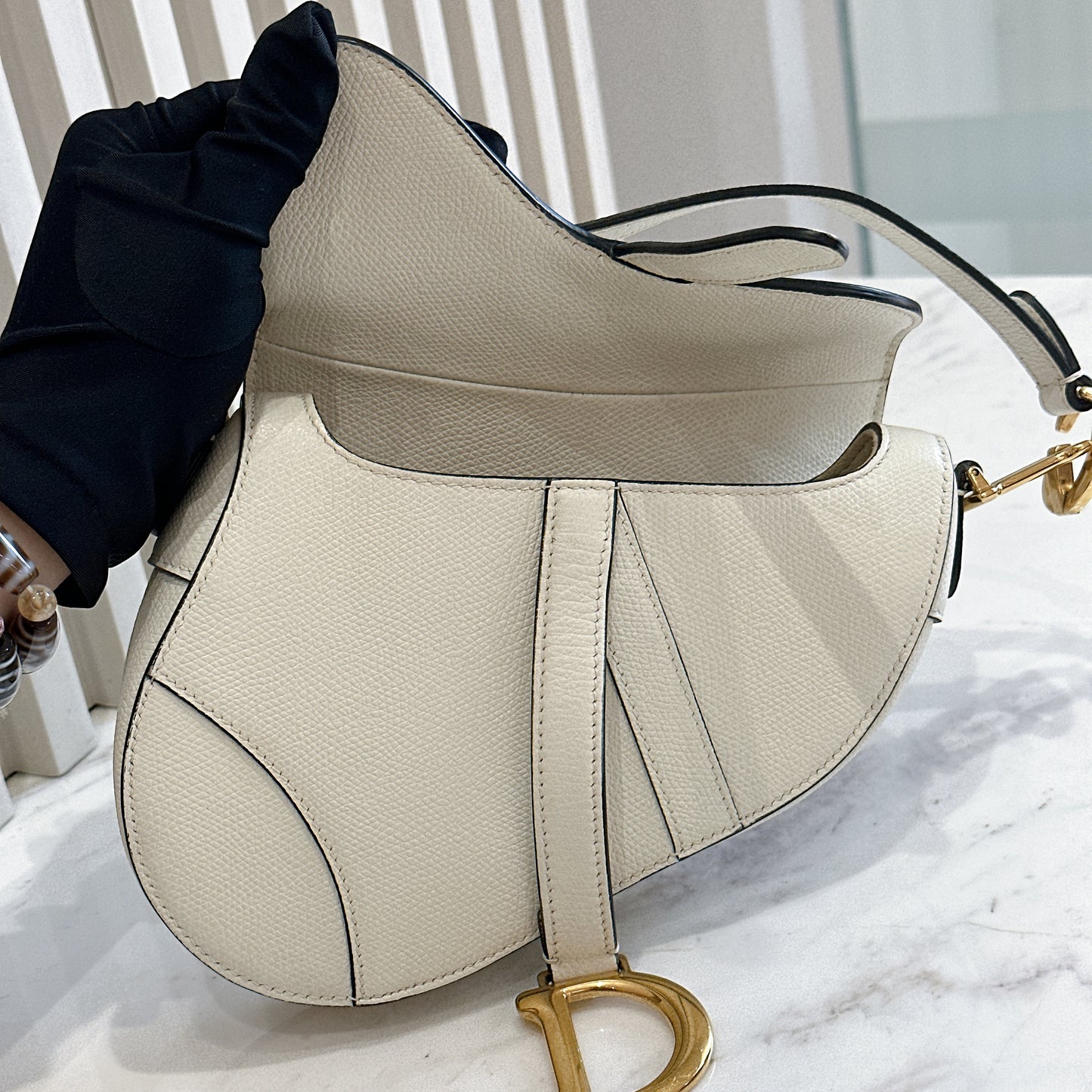 Dior Saddle Mini in White