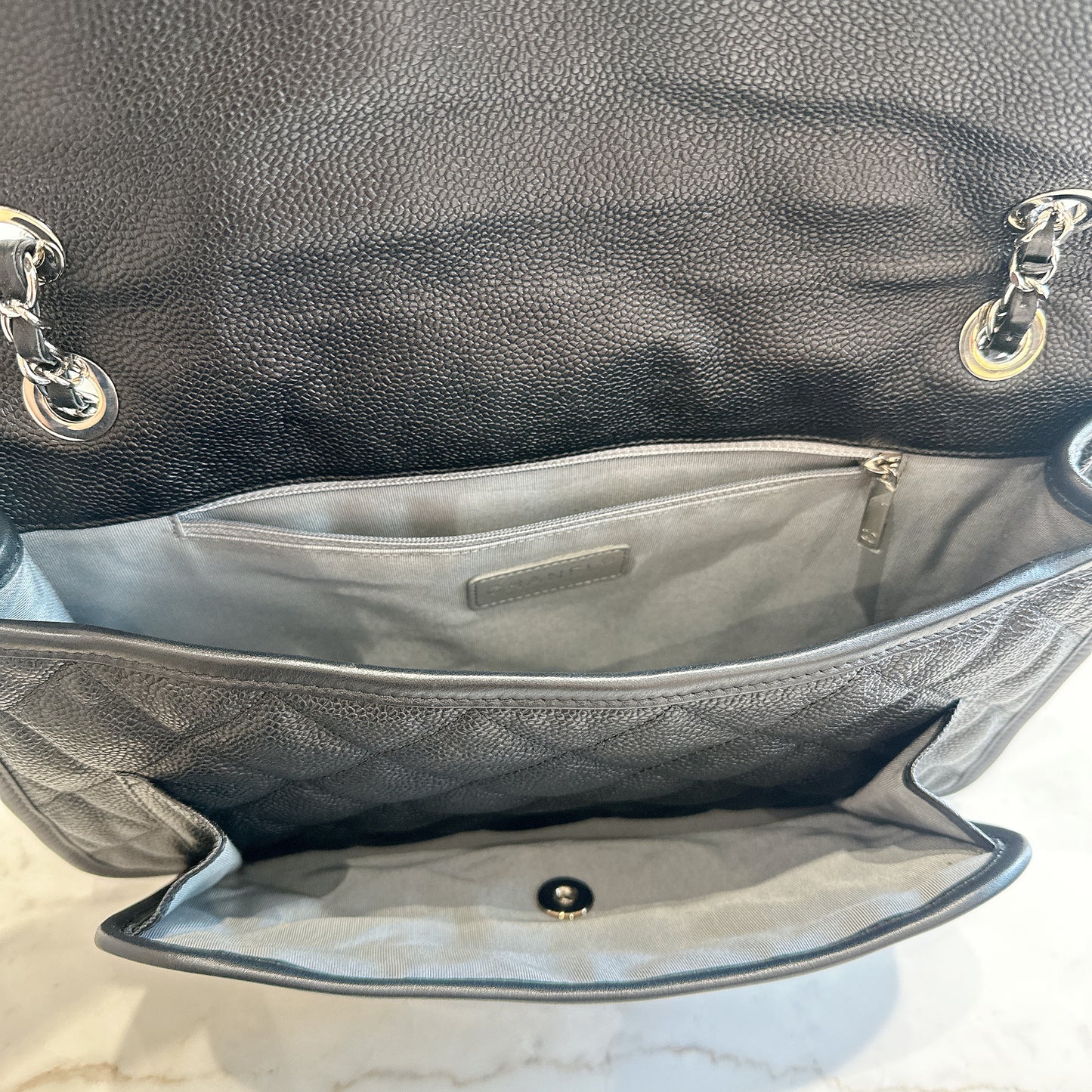 Chanel Quilted Medium French Reviera in Black SHW