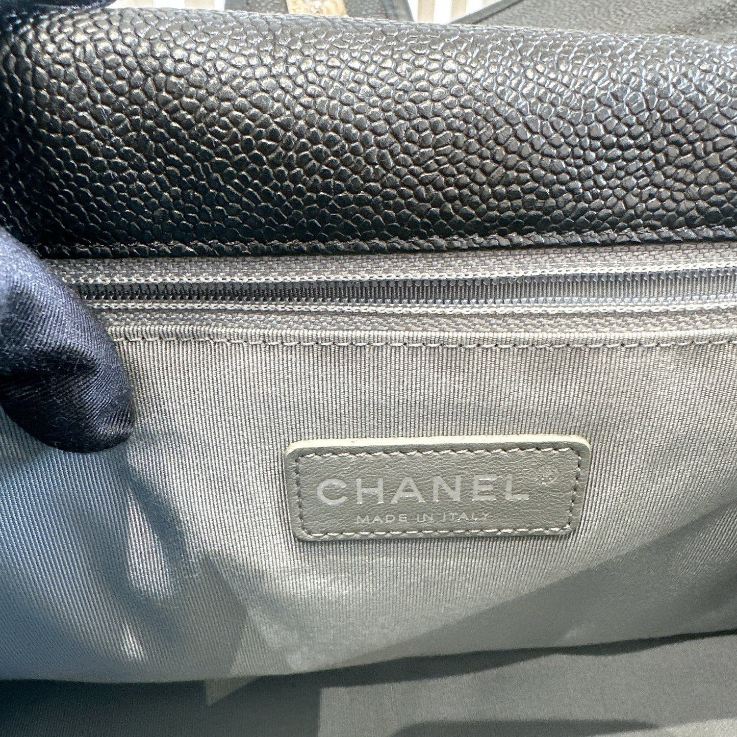 Chanel Quilted Medium French Reviera in Black SHW