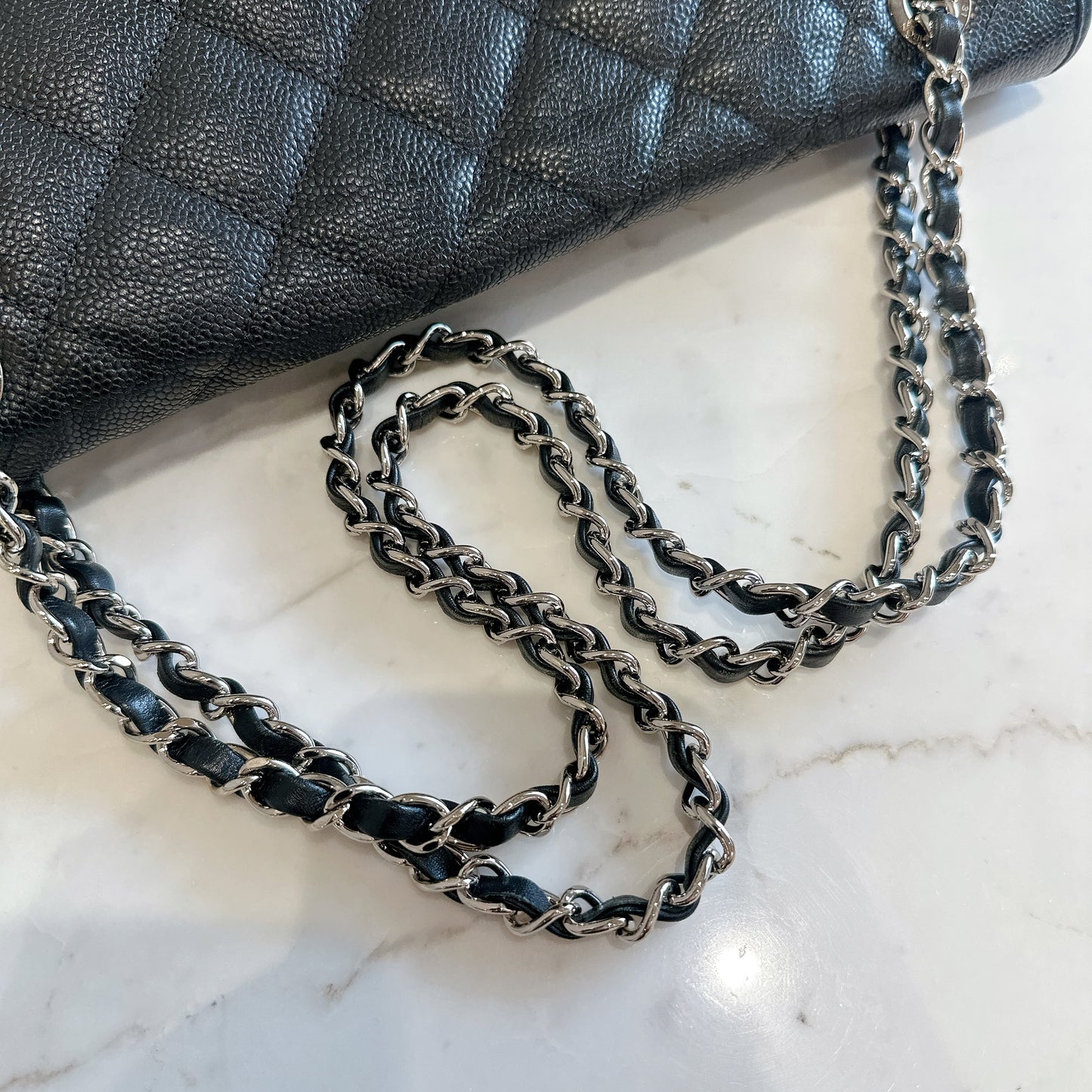 Chanel Quilted Medium French Reviera in Black SHW