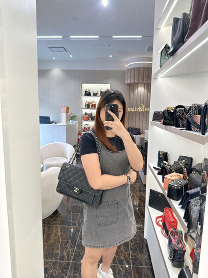Chanel Quilted Medium French Reviera in Black SHW
