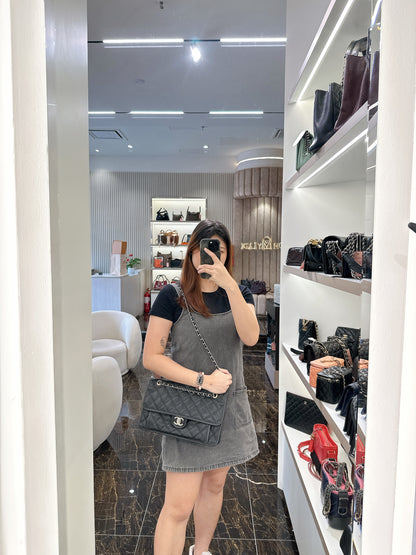 Chanel Quilted Medium French Reviera in Black SHW