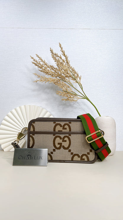 Gucci Jumbo GG Canvas Mini Crossbody Bag