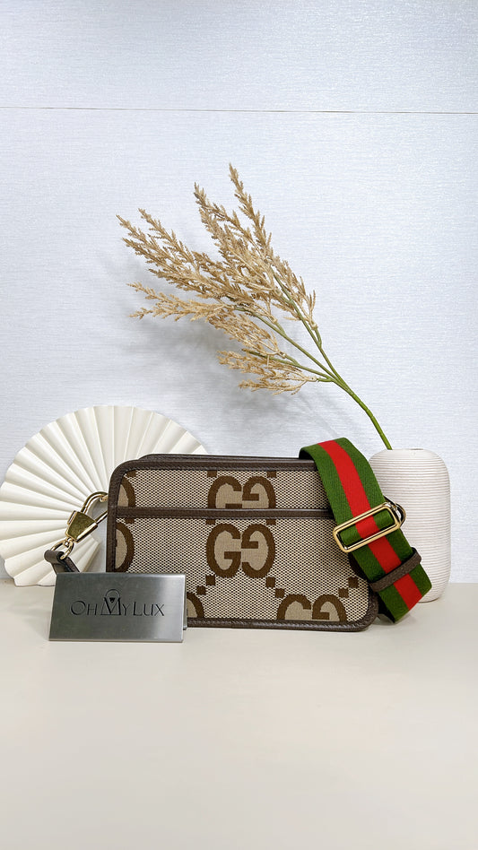 Gucci Jumbo GG Canvas Mini Crossbody Bag