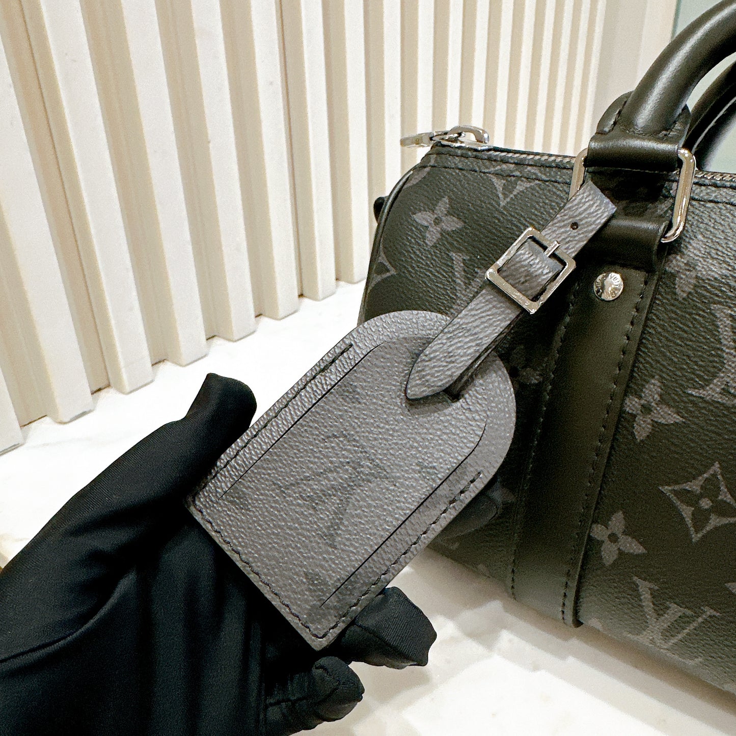 LV Keepall 25 in Monogram Eclipse