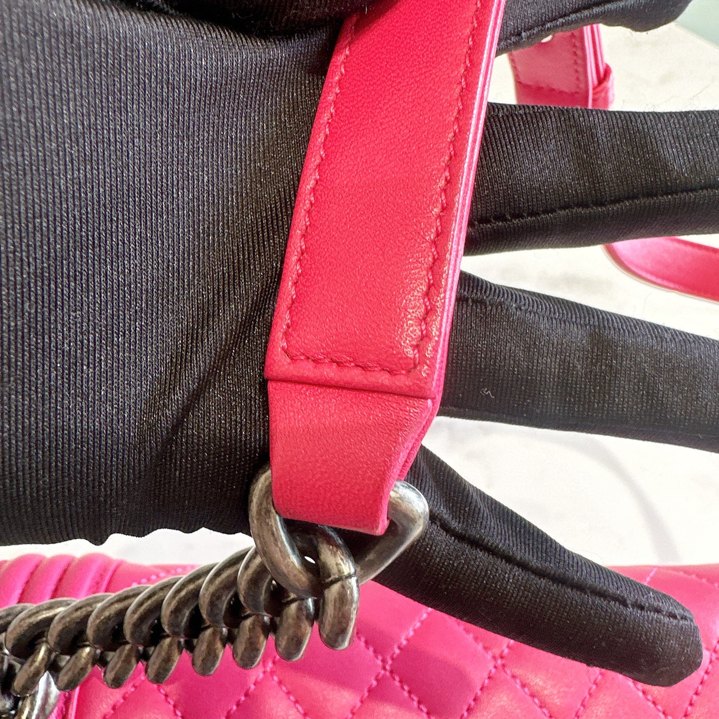 Chanel Boy New Medium Lambskin in Pink SHW
