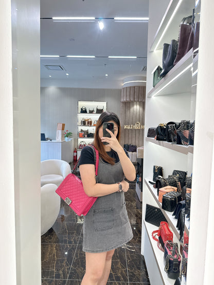 Chanel Boy New Medium Lambskin in Pink SHW